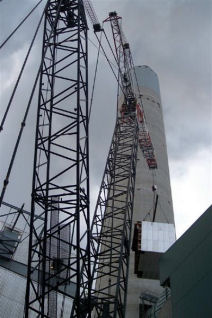 CC1800 DEMAG setting duct work for FGD PROJECT AT PA. POWERHOUSE